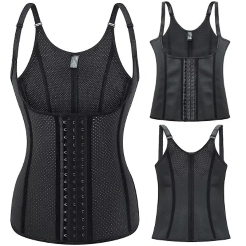 12 steel bone Breathable Latex Corset Vest Waist Trainer