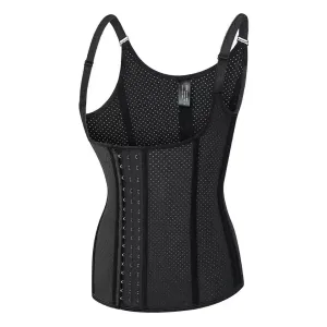 12 steel bone Breathable Latex Corset Vest Waist Trainer