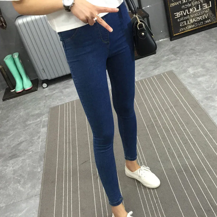 2016 Spring New Basic Skinny Women Jeans Ankle Nine Pants Slim Elastic Denim Pants Leggings Female Cotton Jeggings Jeans Women