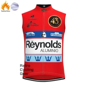 43 red Reynolds Fleece Retro Cycling Vest