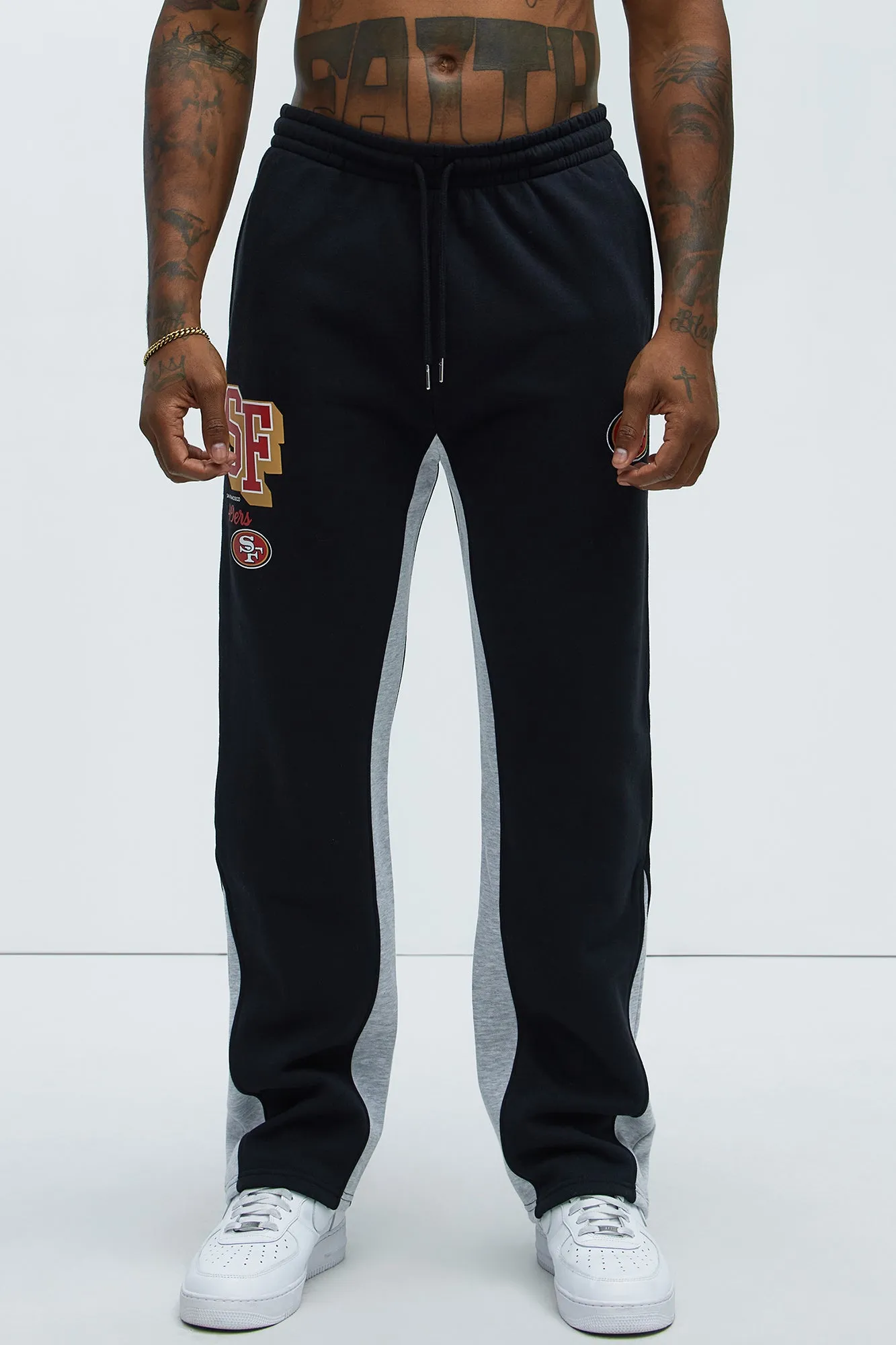 49ers Bold Flare Sweatpants - Black