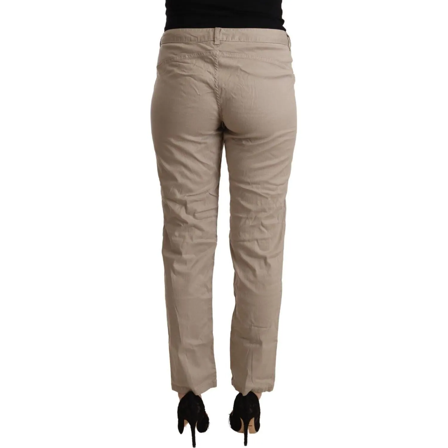 Acht Beige Mid Waist Tapered Pants