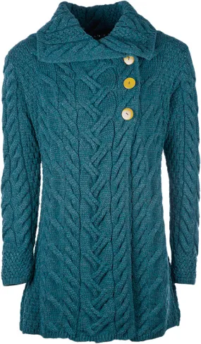 Aran Woollen Mills - B691 | lang wollen damesvest