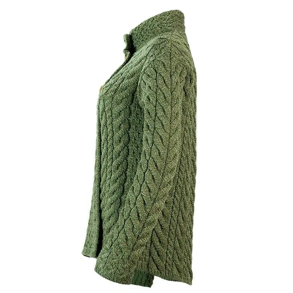 Aran Woollen Mills - B840 | damestrui merinowol met knopen