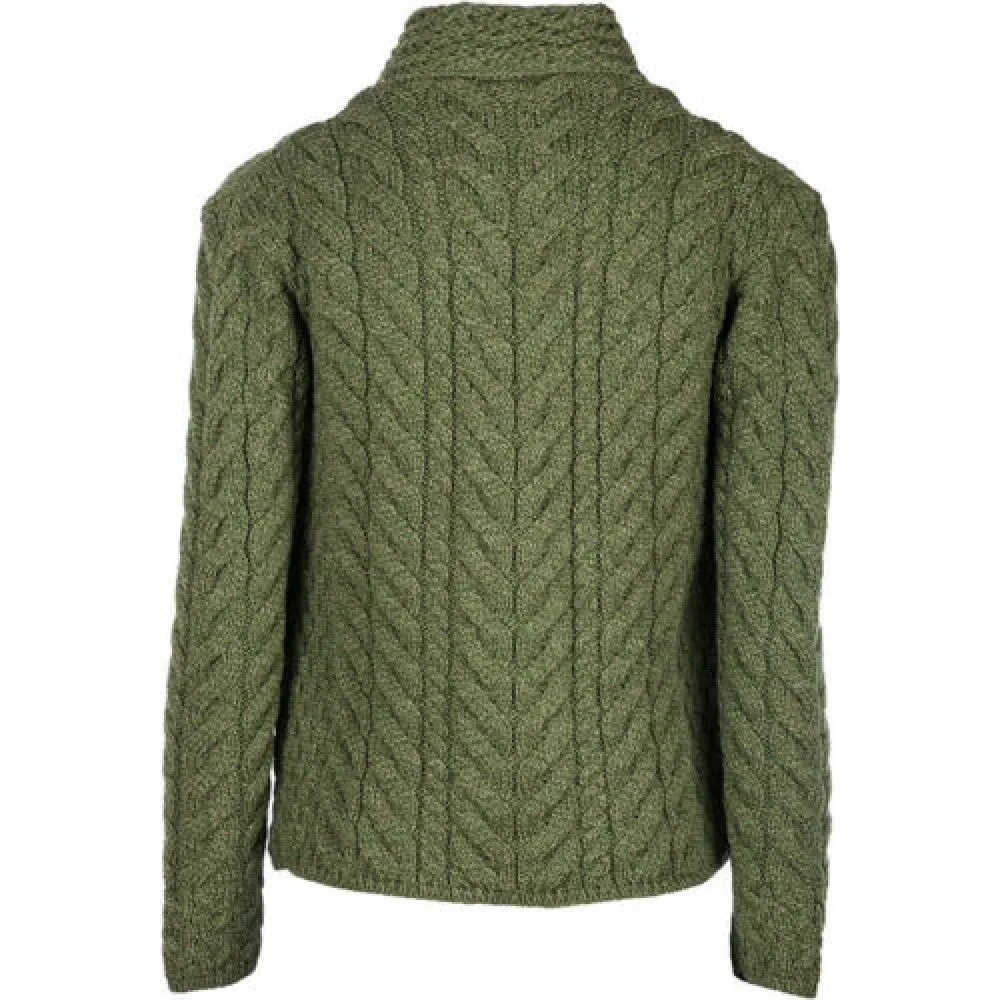 Aran Woollen Mills - B840 | damestrui merinowol met knopen