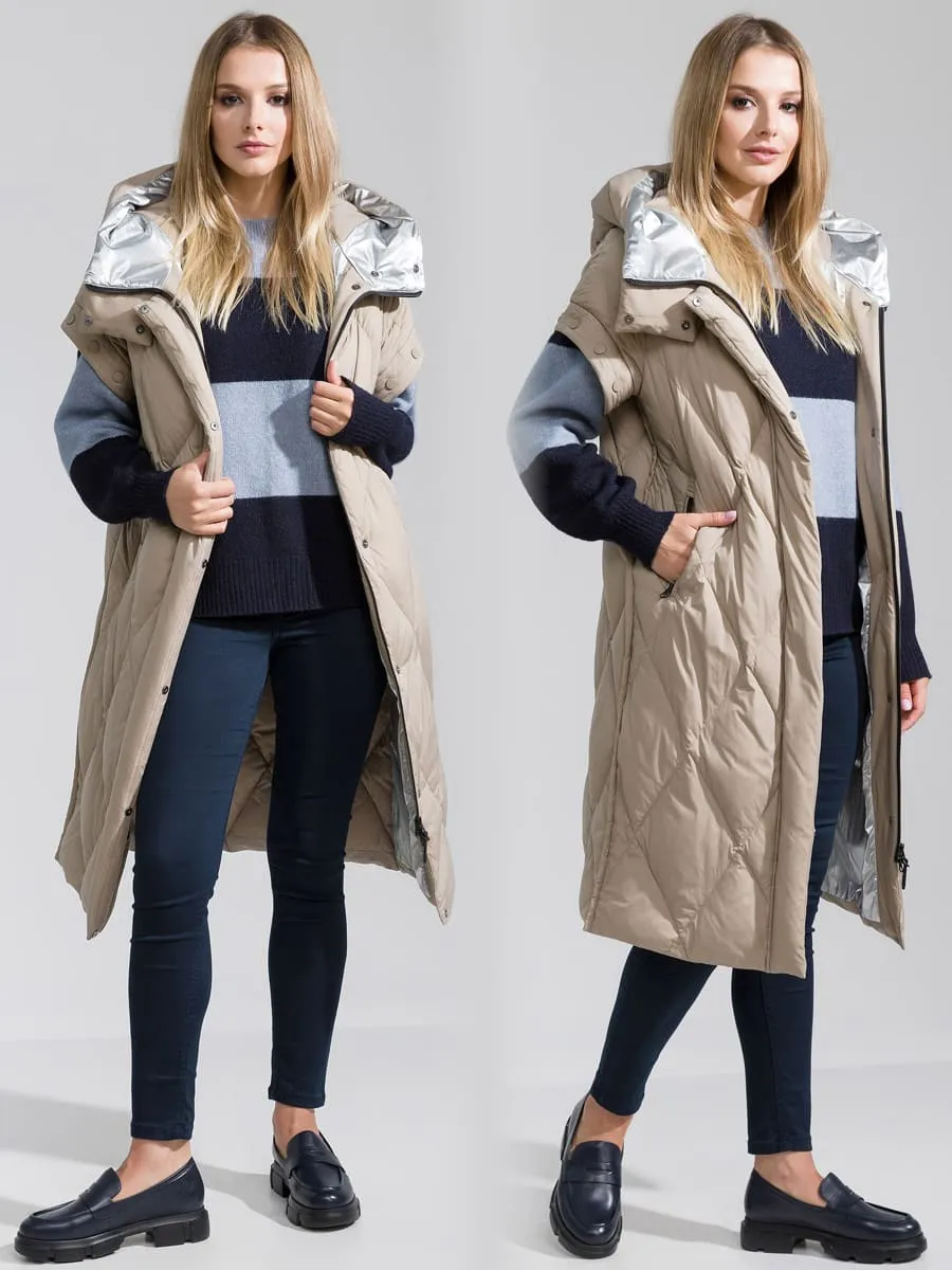 Azelia Luxe Transformer Down Coat and Vest