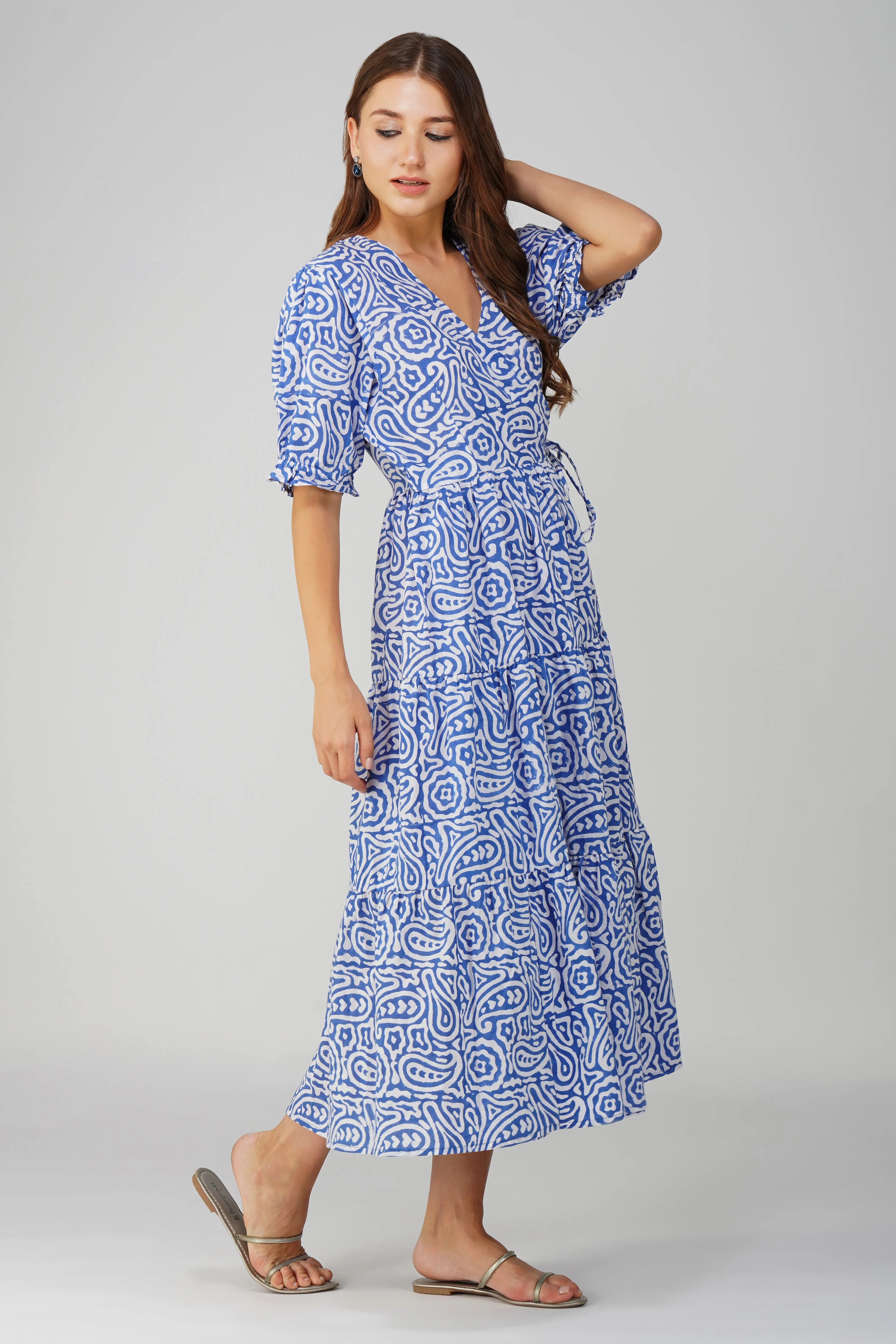 Azure Wrap Around Dress