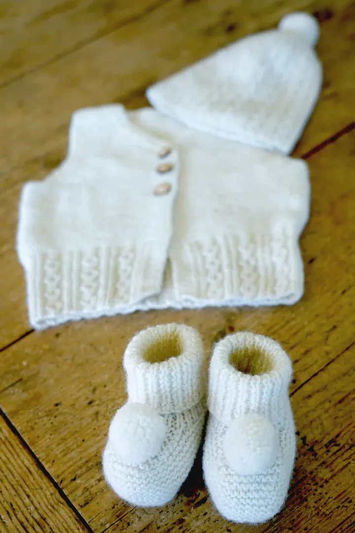 Baby Cakes Millar Vest, Hat & Booties Bc120 4ply 0-18 months Knitting Pattern