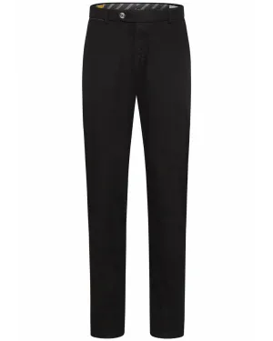 Black Cotton Stretch Pants