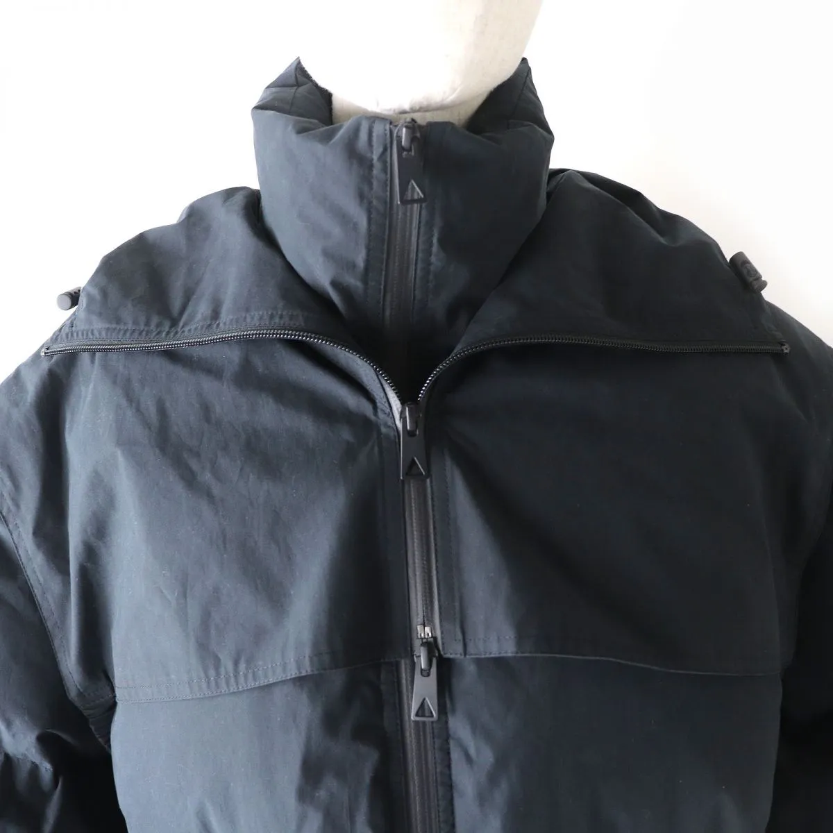 Bottega Veneta Frosted Poplin Puffer 2WAY Hooded Down Coat Black M