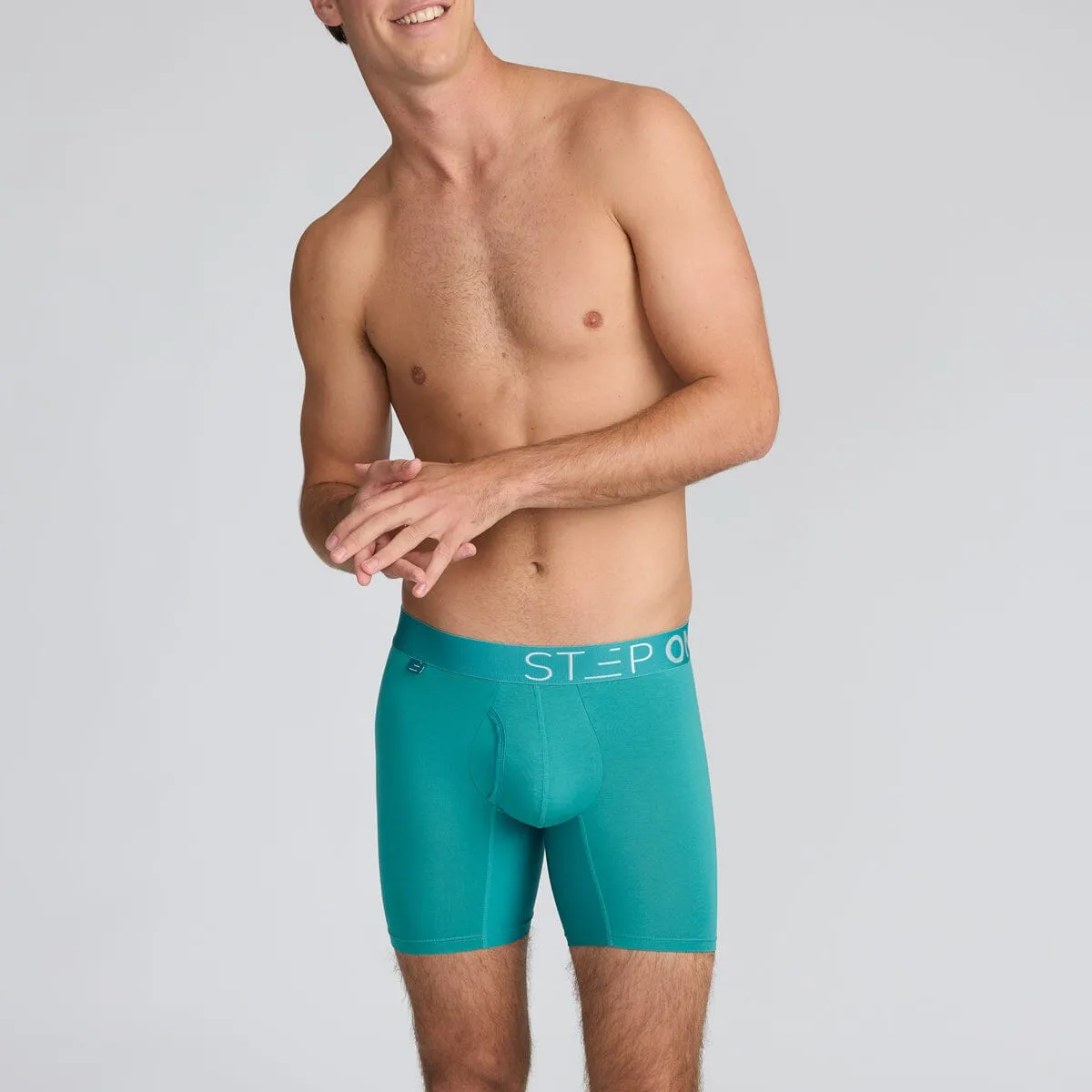 Boxer Brief Fly - Green Slate