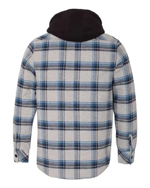 Burnside Men's Quilted Flannel Hooded Jacket