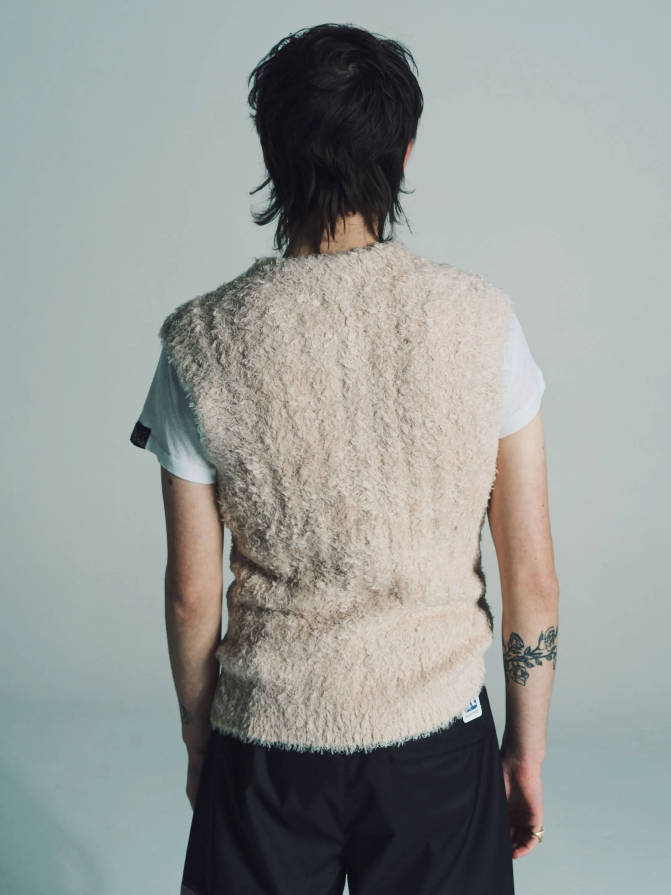 Buttermilk Ratty Zip Up Gilet