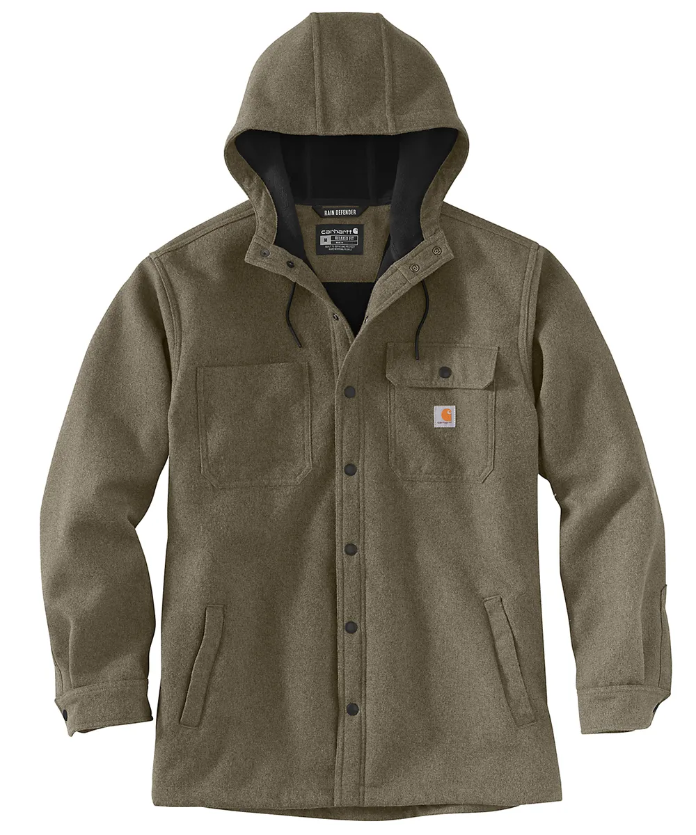 Carhartt Heavyweight Hooded Shirt Jacket - Moss