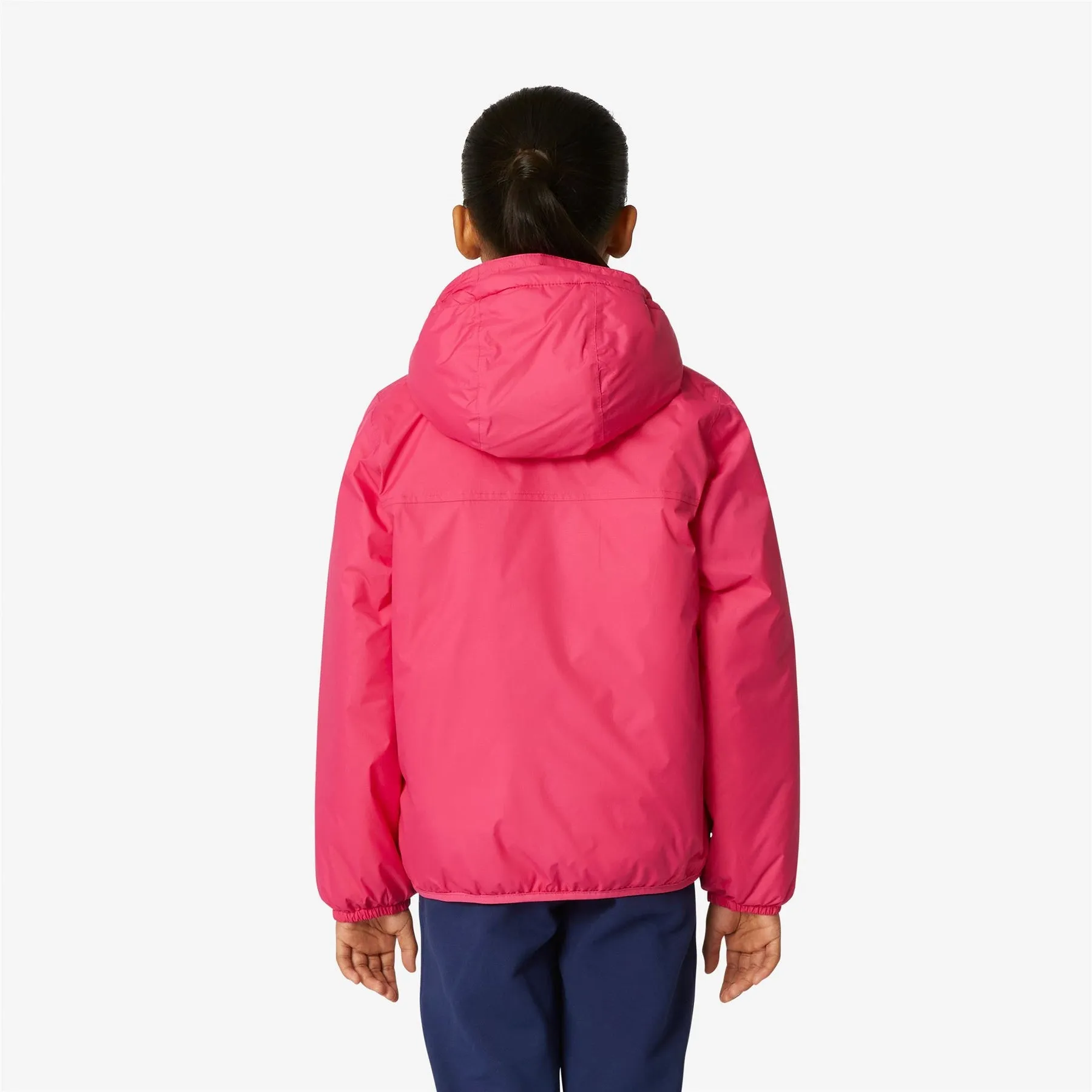 Claude Orsetto - Kids Sherpa Lined Waterproof Jacket in Ecru - Fuchsia Magenta