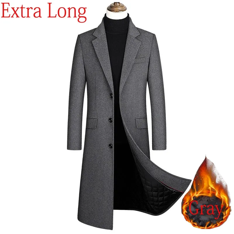 Coat Male Winter Brand Men's Cashmere Coat Slim Fit