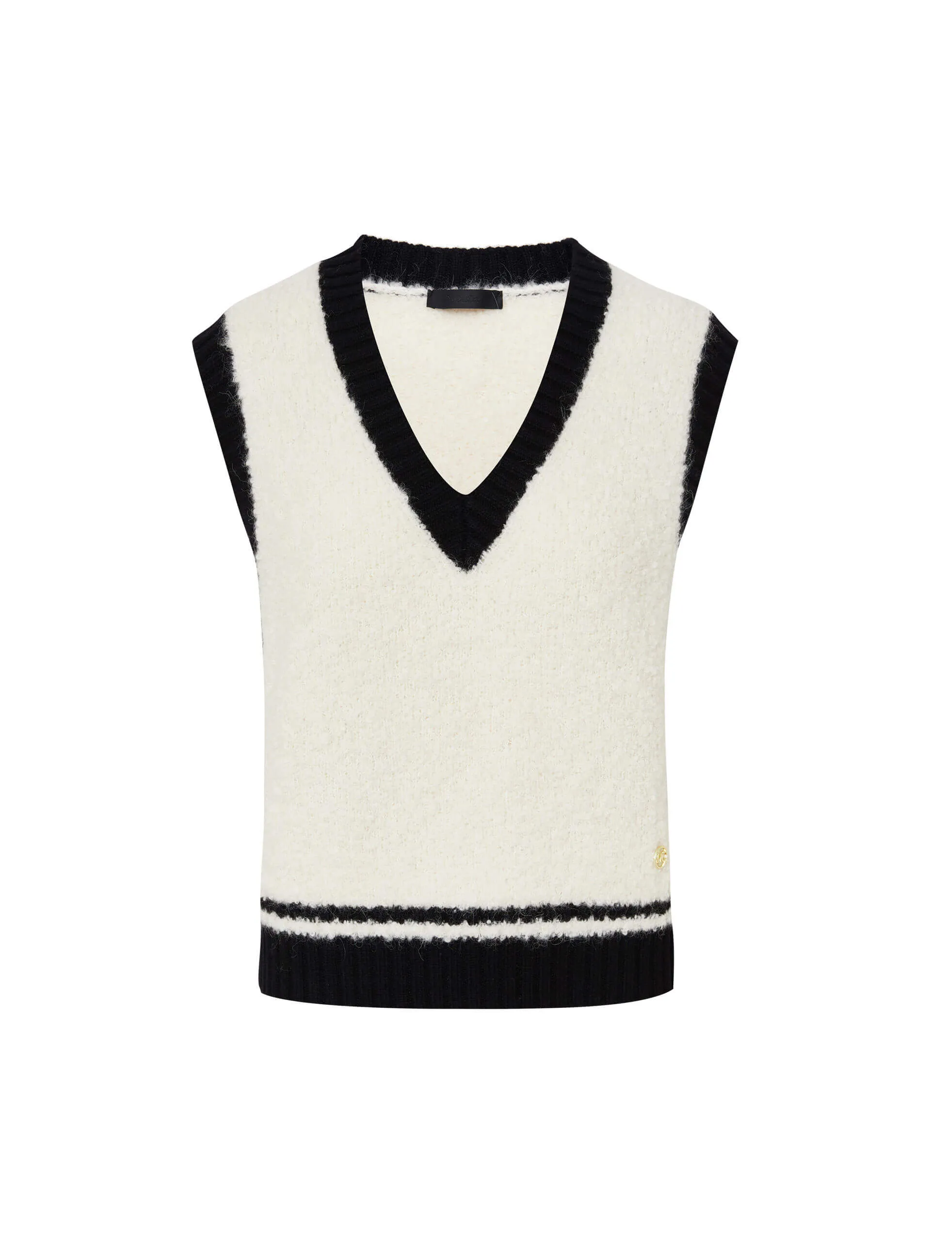 Contrast Detail Knit Vest