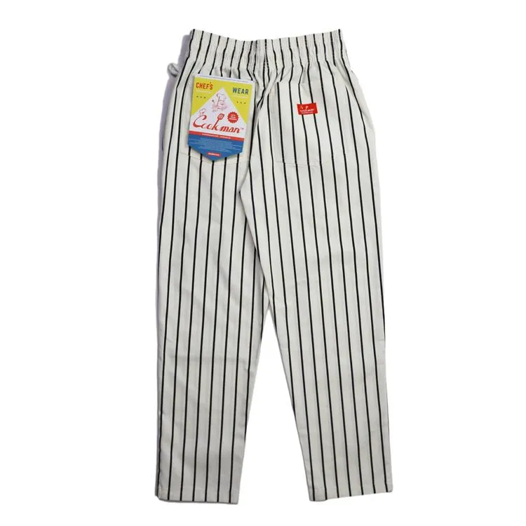 Cookman Chef Pants - Stripe : White x Black