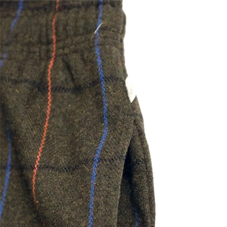 Cookman Chef Pants - Wool Mix Plaid : Olive Green