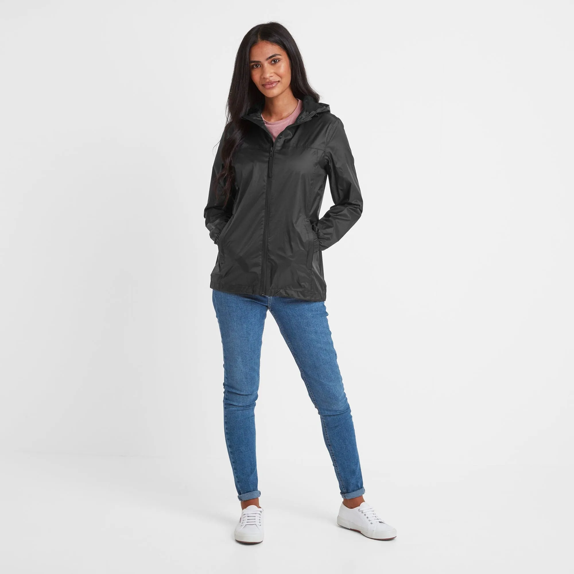 Craven Womens Waterproof Packaway Jacket - Black