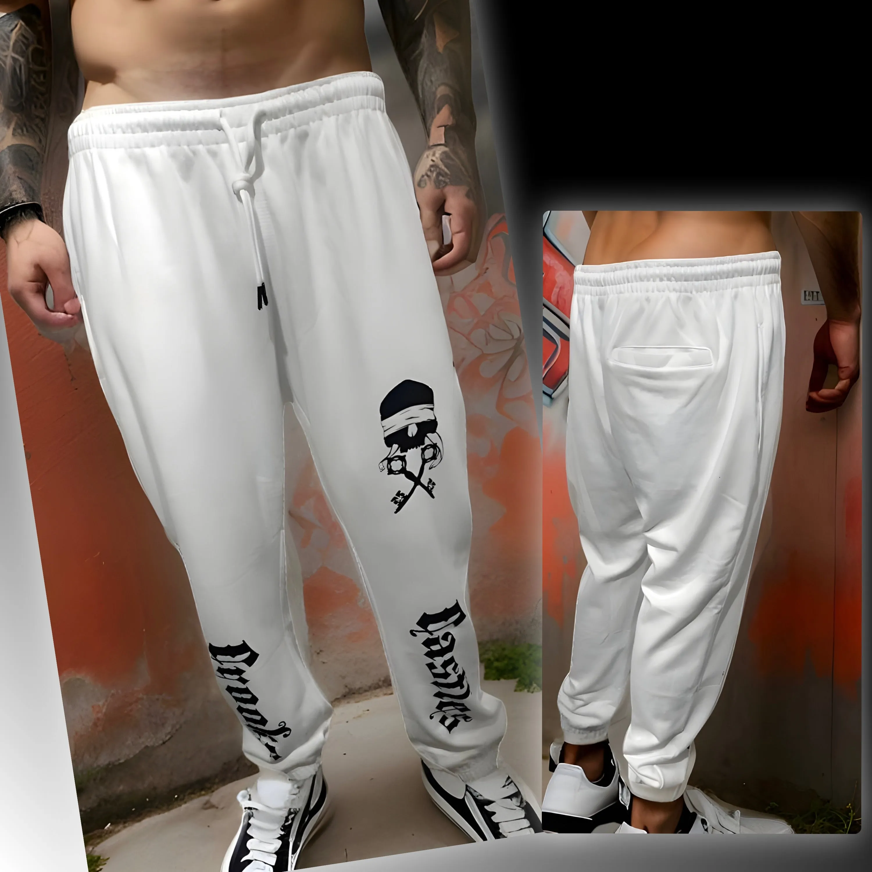 ^CROOKS & CASTLES^ (WHITE) ~GOTHIC~ SWEATPANTS