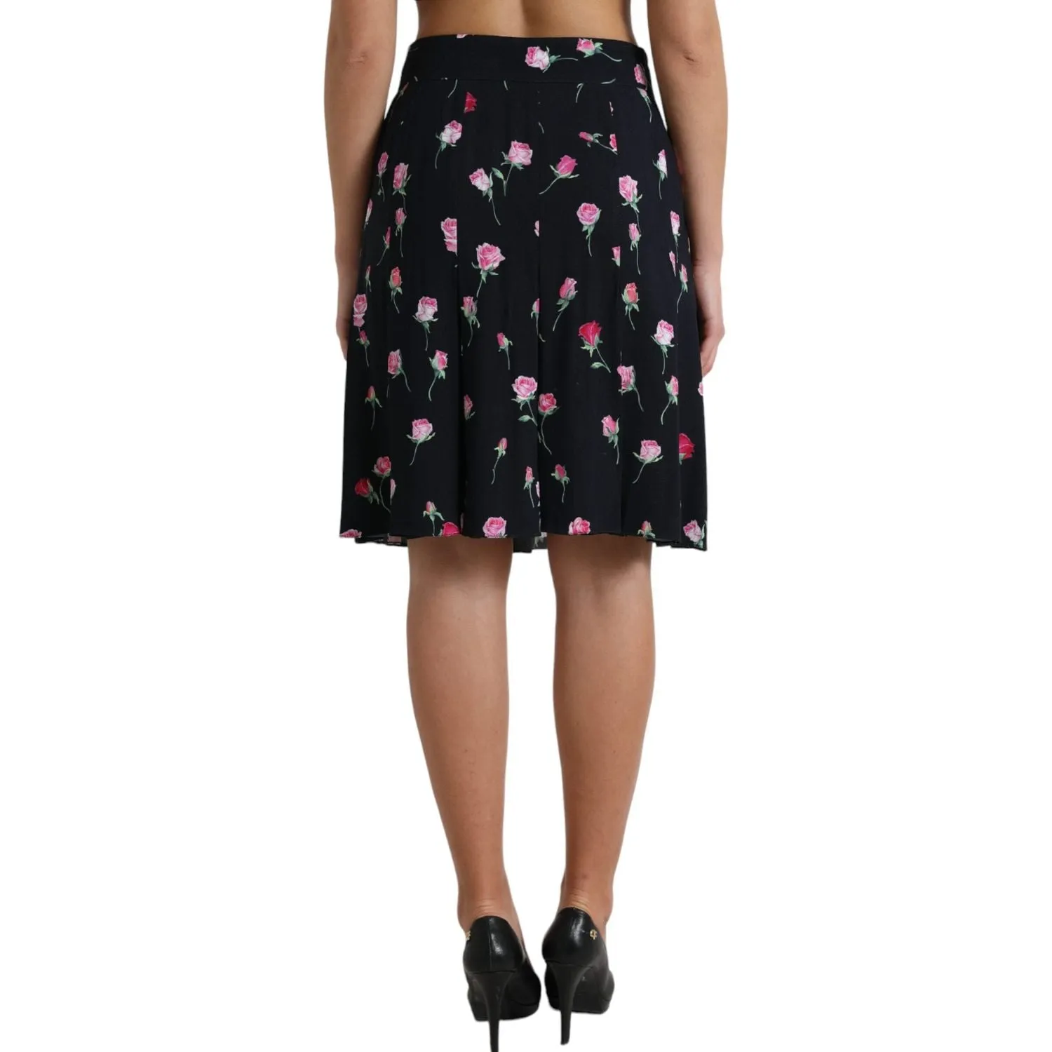 Dolce & Gabbana Elegant Floral A-Line Knee-Length Skirt