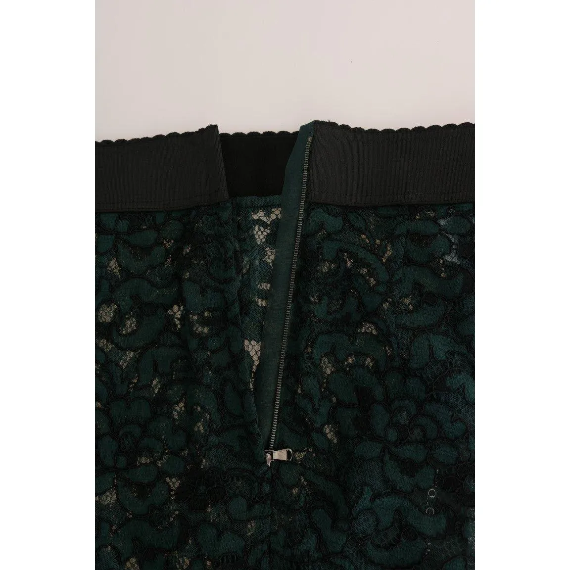 Dolce & Gabbana High Waist Floral Lace Slim Trousers