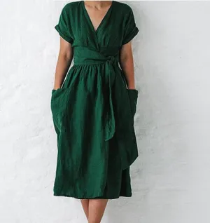 Dunnmall Moment of Yourself Wrap Midi Dress