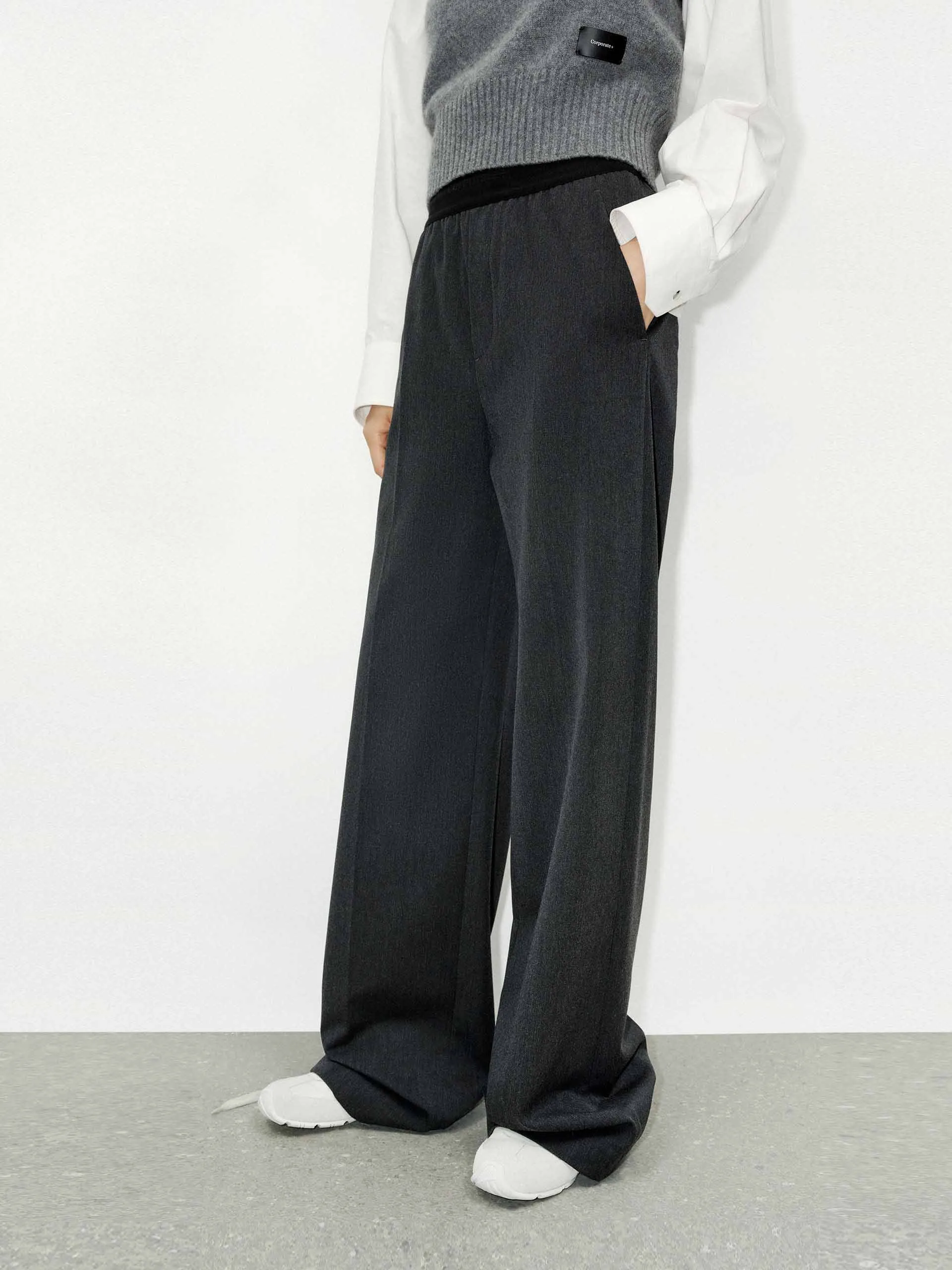 Elasticated Waist Tailored Pants