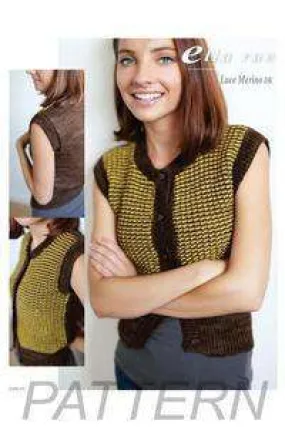 Ella Rae Lace Merino DK Vest PATTERN ONLY