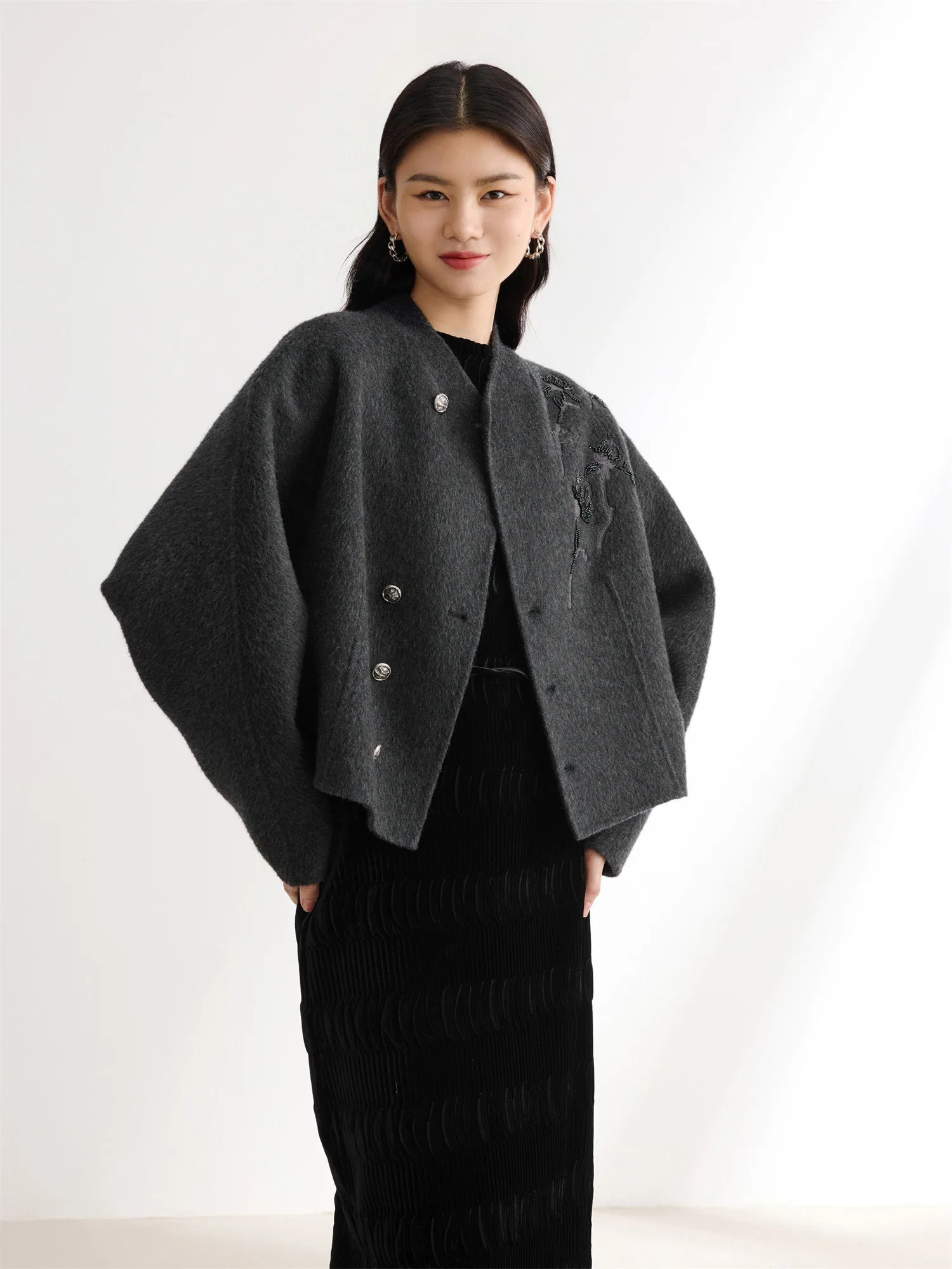 EP YAYING Sheep Wool National Style Coat