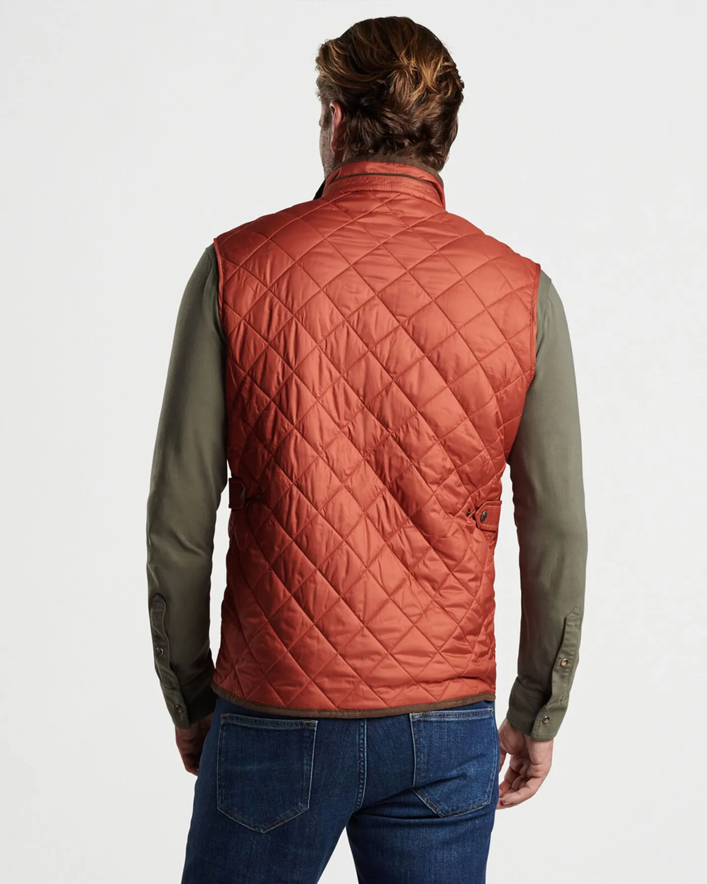 ESSEX QUILTED VEST - BURNT ORANGE