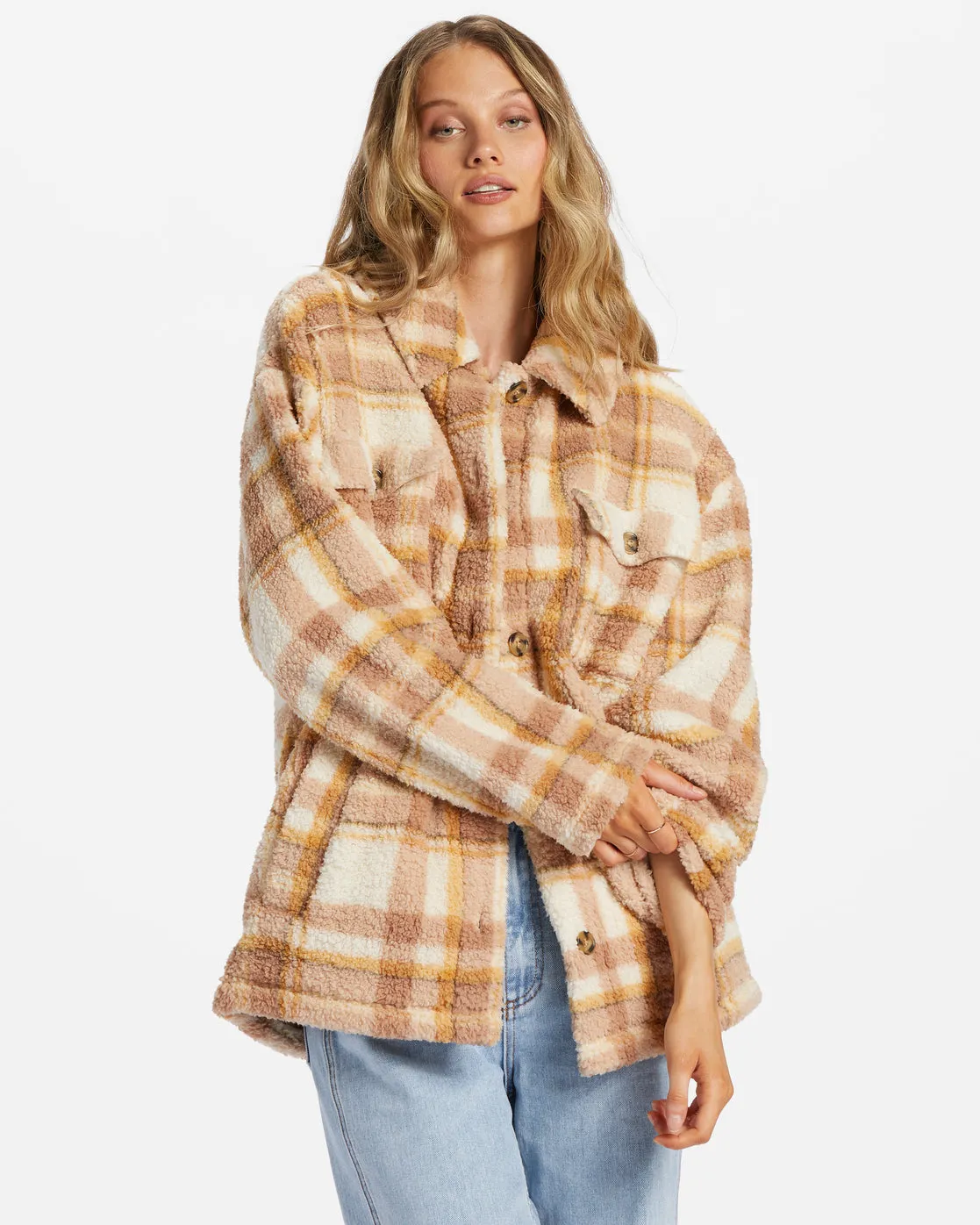 Fairbanks Button-Up Teddy Bear Jacket - Boulder