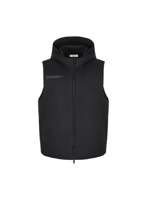 Flower-Warmth Padded Gilet—black