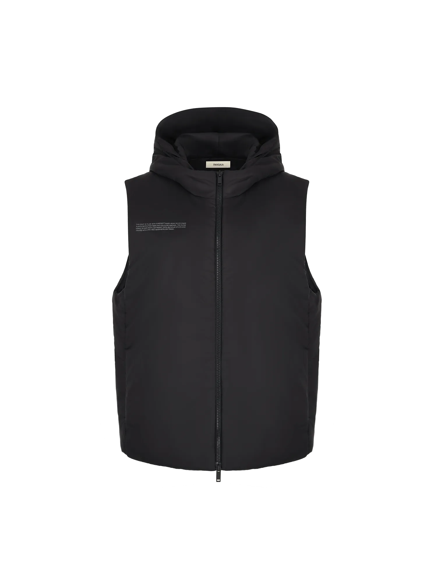 Flower-Warmth Padded Gilet—black