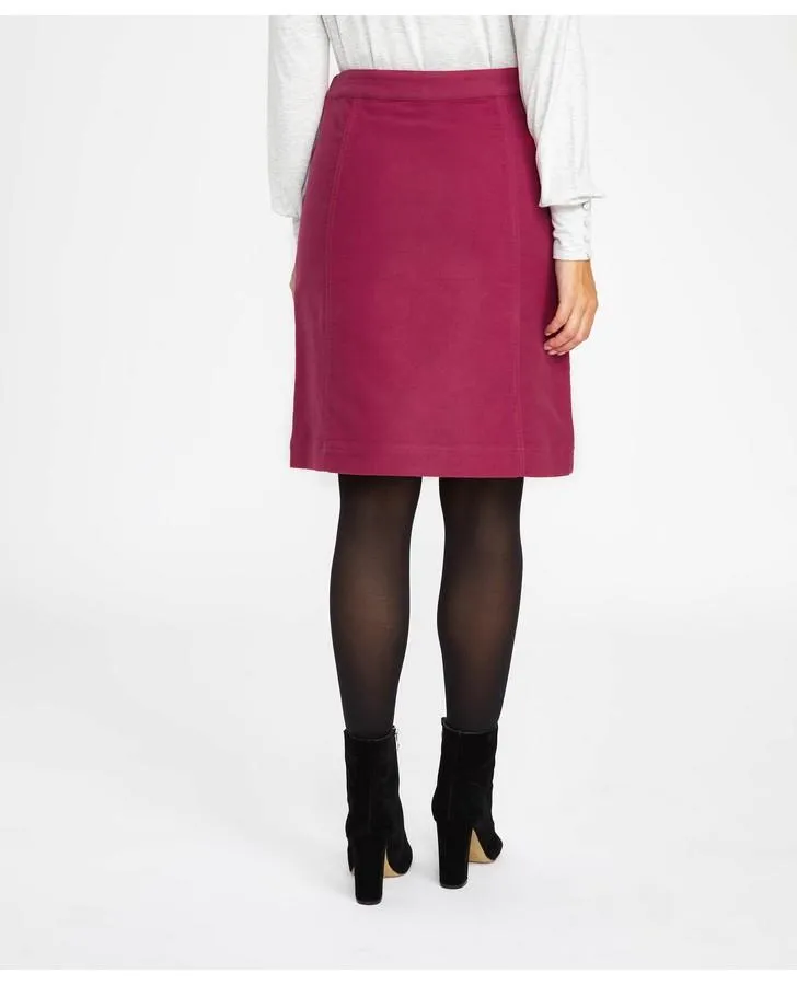 Framboise Moleskin A-Line Skirt