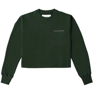 French Terry Crop Sweatshirt Forest