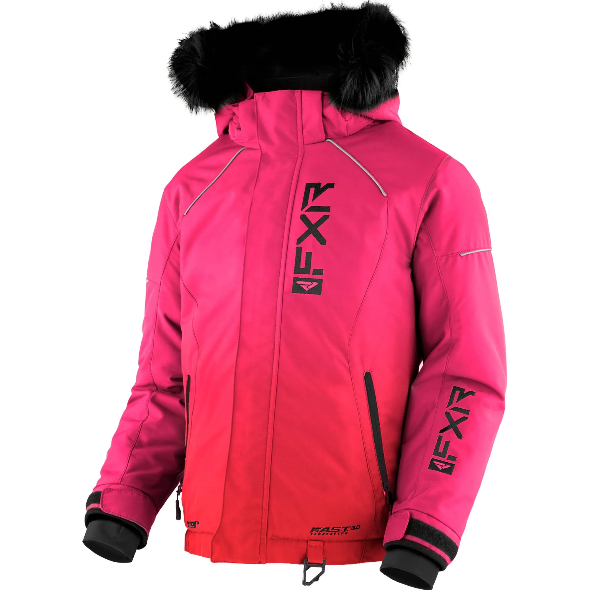 FXR  Child Fresh Snowmobile Jacket HydrX Winter Raspberry Electric Pink Fade