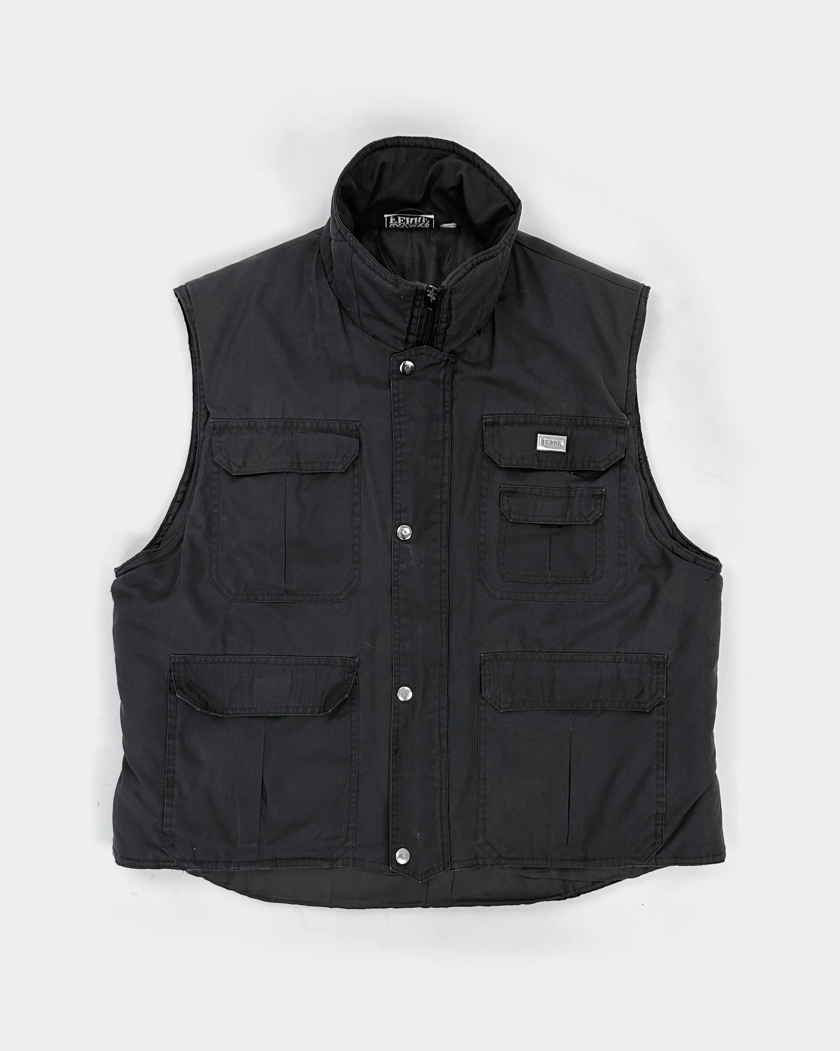 Gian Franco Ferré Black Utility Vest 1990's