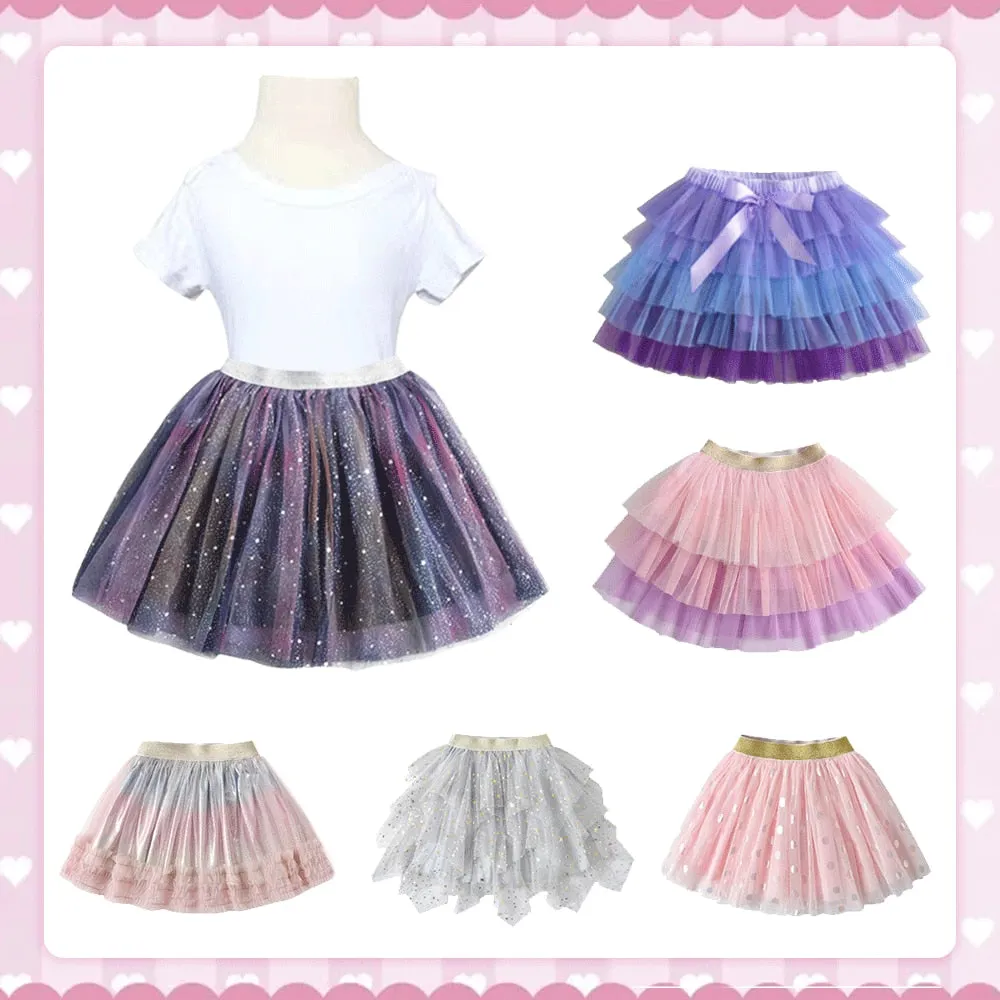 Gils Metallic Pink Shimmer Layer Tutu Skirt 3T-8T