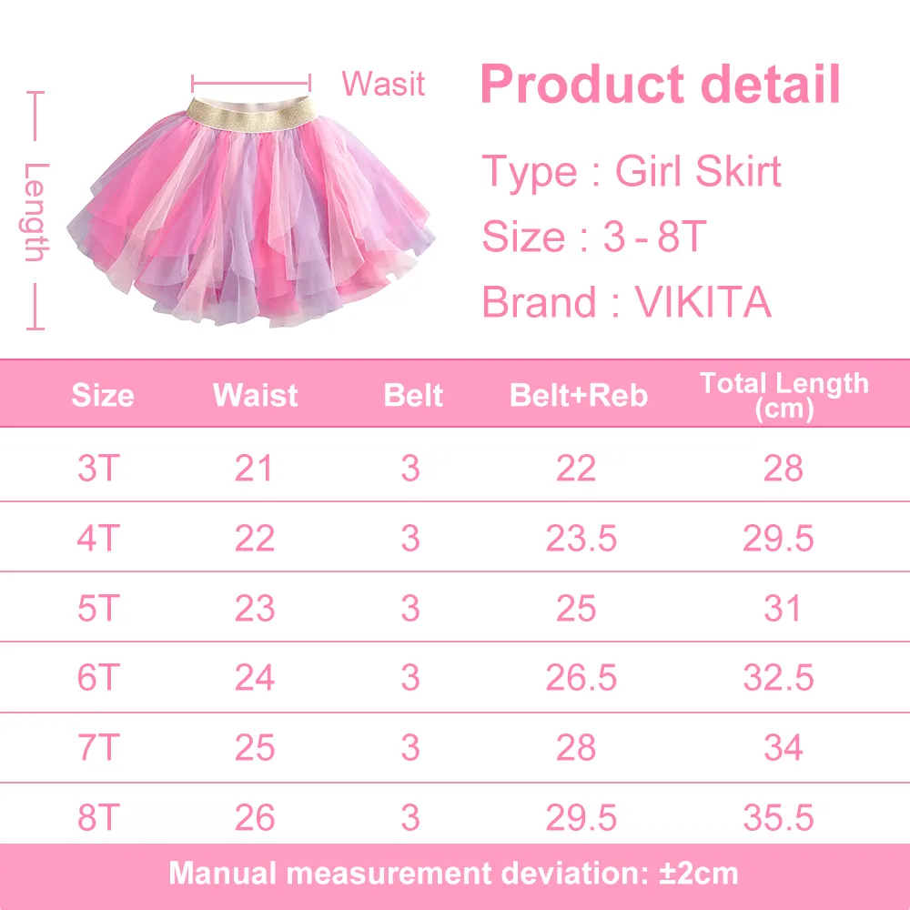 Gils Metallic Pink Shimmer Layer Tutu Skirt 3T-8T