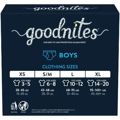 Goodnites Boys' Nighttime Bedwetting Underwear - S/M - 44ct