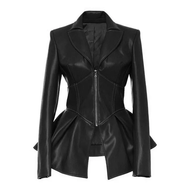 Gothic Biker Faux Leather PU Jacket