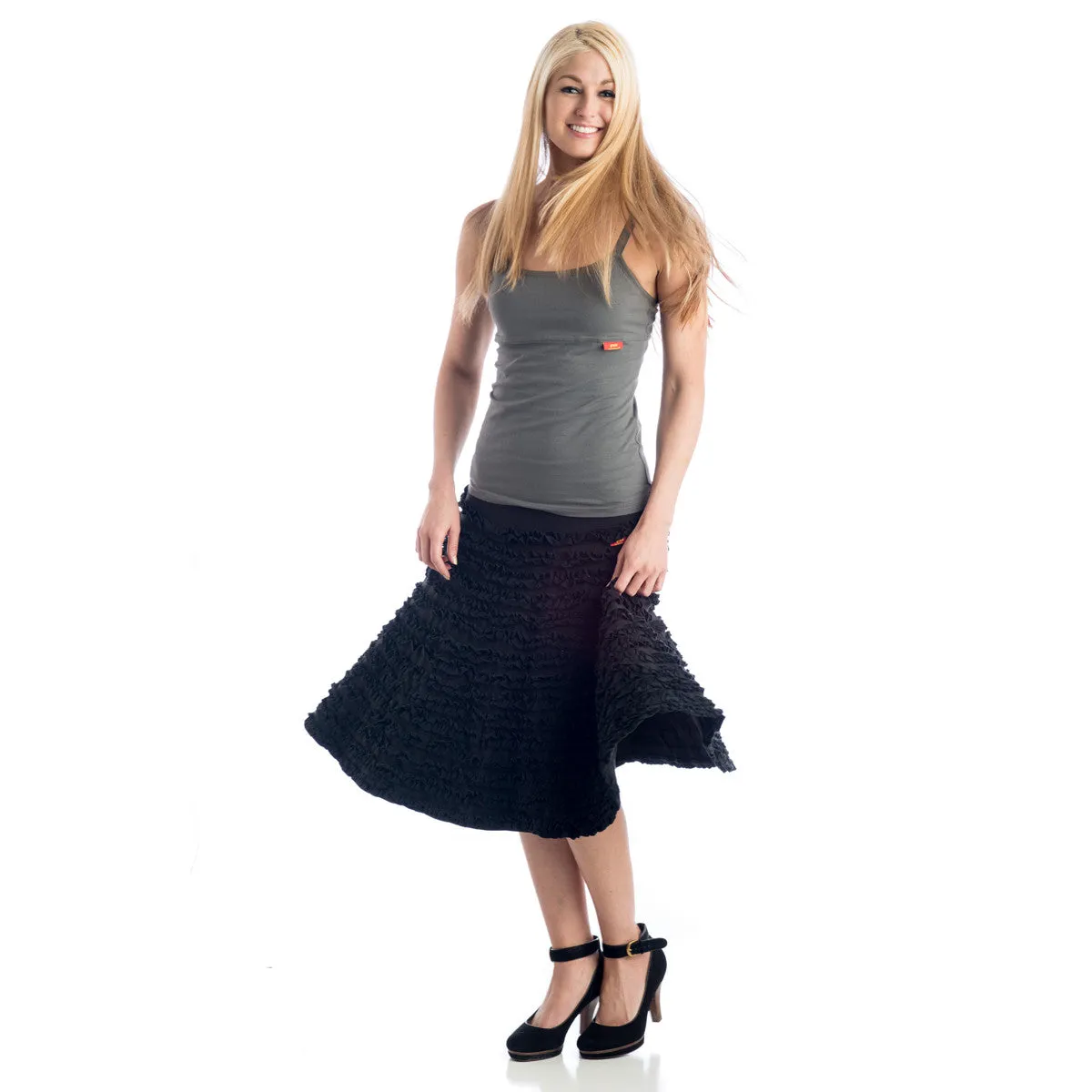 Grace Ruffled Skirt black