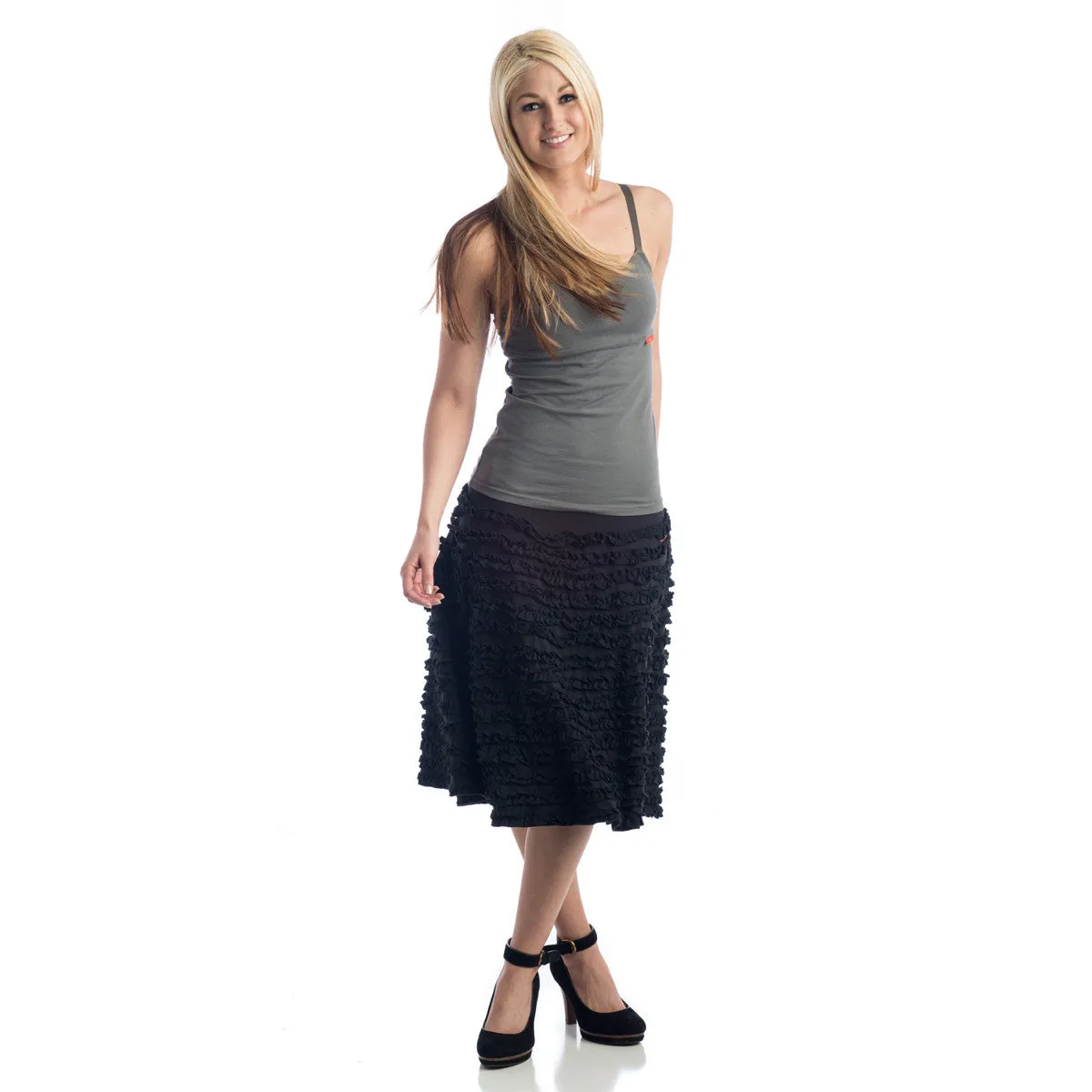 Grace Ruffled Skirt black