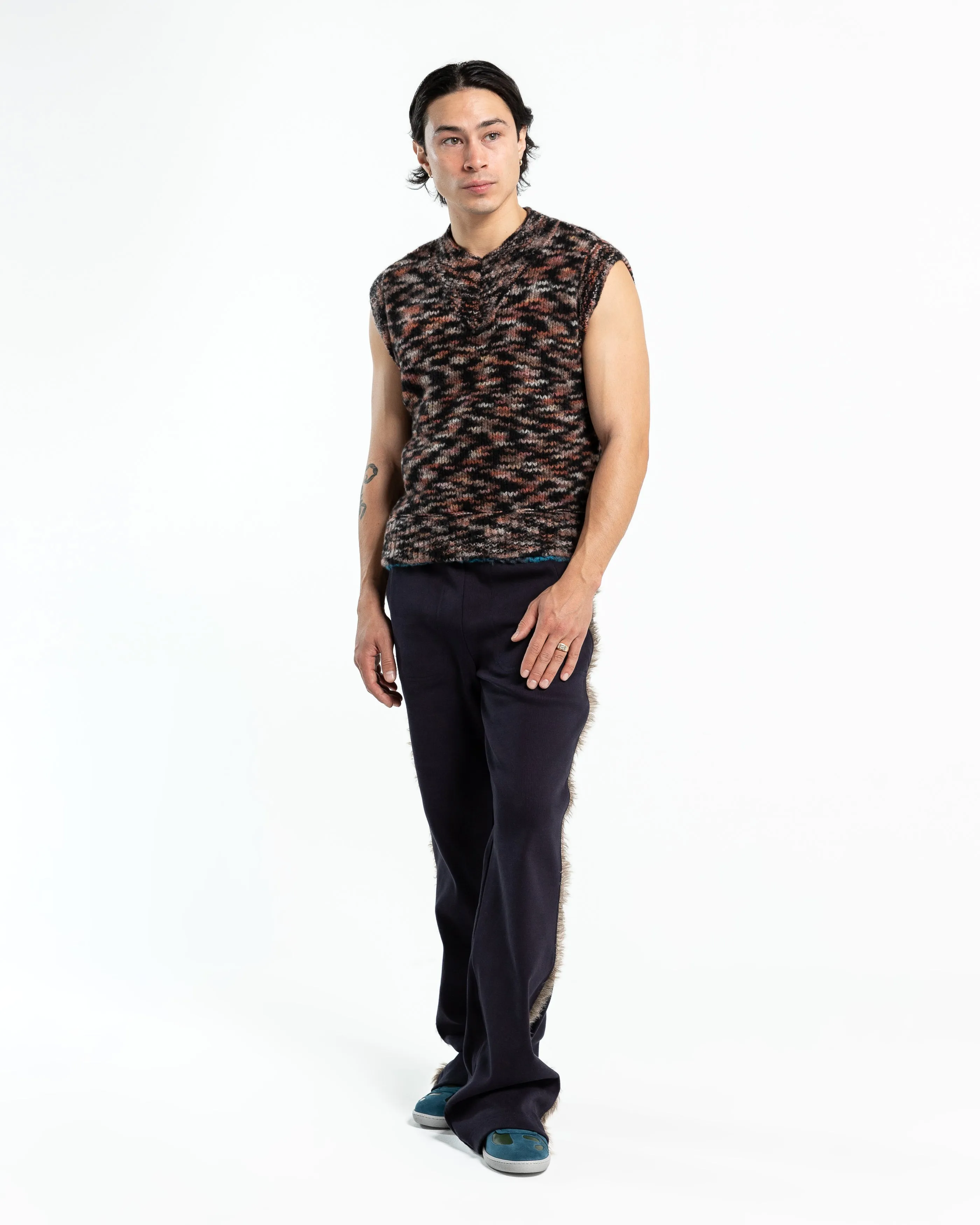 Gudea Vest in Black Speckled White