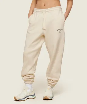 Gymshark Phys Ed Graphic Sweatpants - Ecru White/Archive Brown