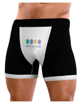 Happy Hanukkah Dreidels  Mens Boxer Brief Underwear