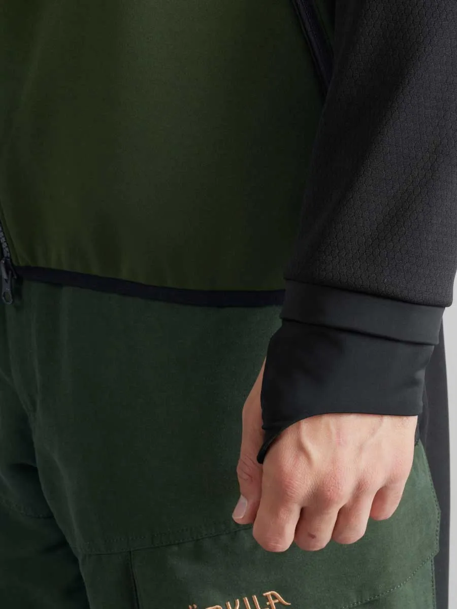 HARKILA Scandinavian Fleece Jacket - Mens - Duffel Green & Black