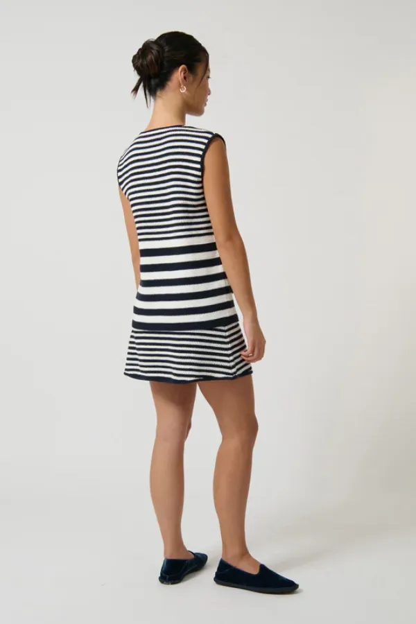 Helena Mini Skirt Stripe II Navy/White